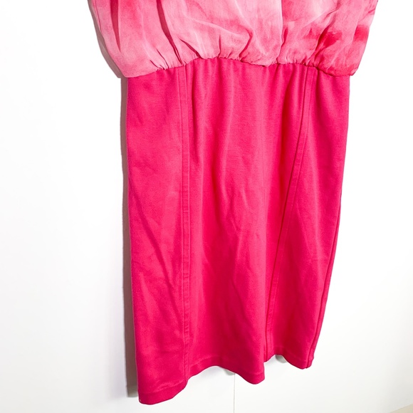 ALICE + OLIVIA Tie Dye Pink Stretch Sleeveless Tank Dress - Picture 3 of 10